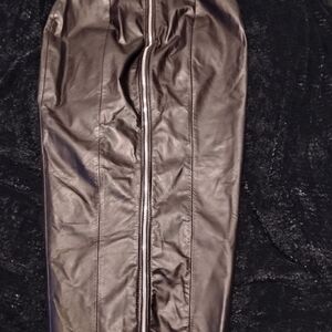 North Bound Leather Black Leather Hobble Skirt